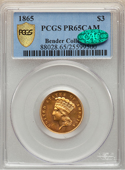 Picture of 1865 INDIAN PRINCESS $3 PR65 CAM