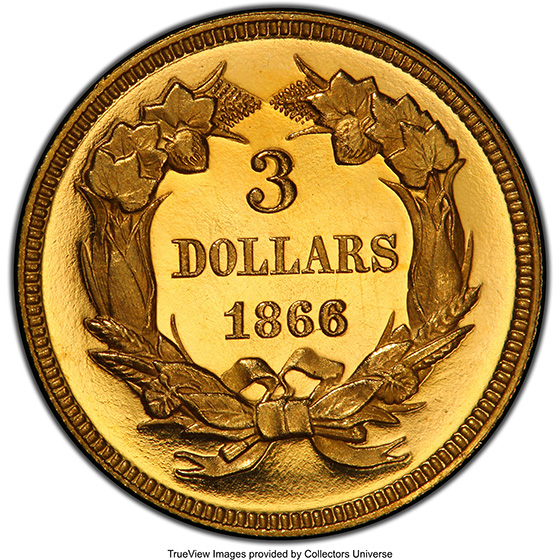 1866 INDIAN PRINCESS $3 PR65 DCAM