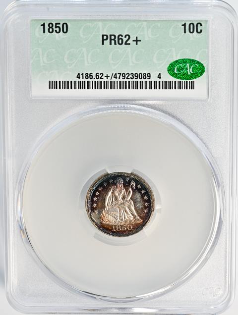 Picture of 1850 LIBERTY SEATED 10C PR64 