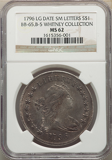 Picture of 1796 DRAPED BUST $1 MS62