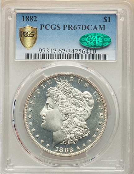 Picture of 1882 MORGAN S$1 PR67 DCAM