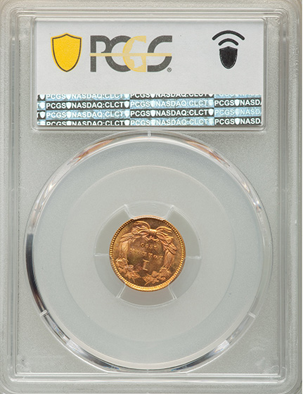 Picture of 1860 GOLD G$1 MS67+