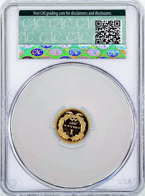 Picture of 1867 GOLD G$1 PR65 DCAM