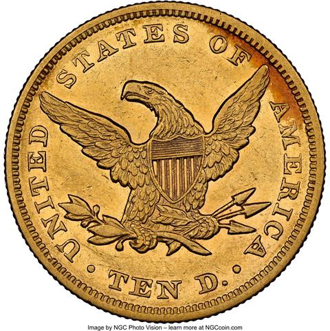 1864 LIBERTY HEAD $10 MS55