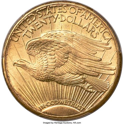 Picture of 1908-S ST. GAUDENS $20 MS66