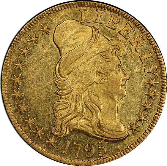 1795 DRAPED BUST $5 MS62