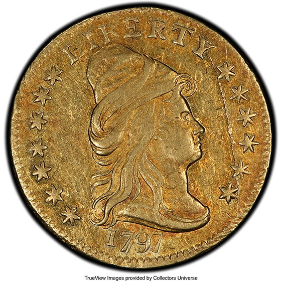 1797 DRAPED BUST $2.5 MS53