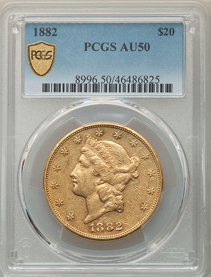 Picture of 1882 LIBERTY HEAD $20 MS50
