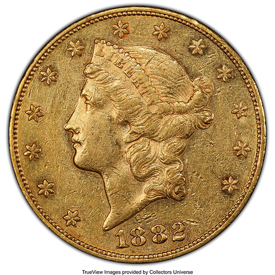 Picture of 1882 LIBERTY HEAD $20 MS50