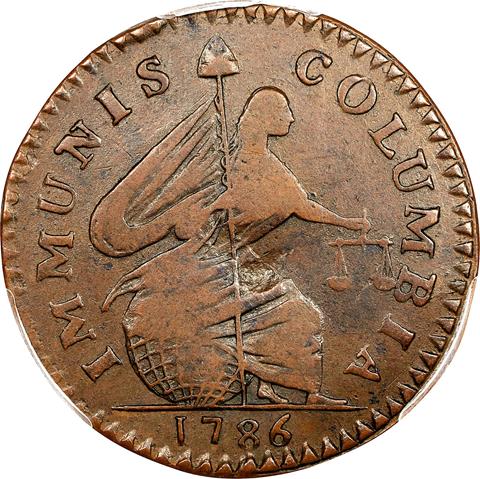 1786 COP PAT, EAGLE REV IMMCOL MS45 BN