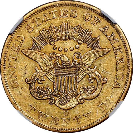 Picture of 1859-O LIBERTY HEAD $20 MS53