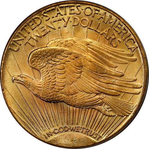 Picture of 1929 ST. GAUDENS $20 MS65