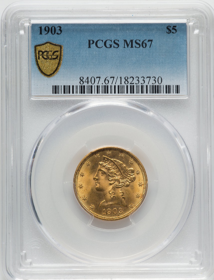 Picture of 1903 LIBERTY $5 MS67
