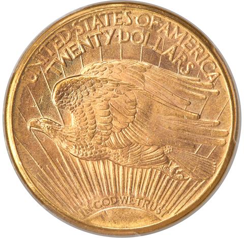 Picture of 1924-D ST. GAUDENS $20 MS65