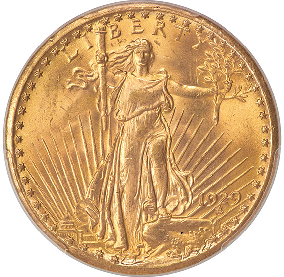 Picture of 1929 ST. GAUDENS $20 MS65