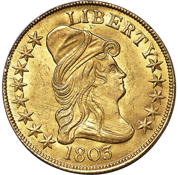 Picture of 1803 DRAPED BUST $10 MS64+