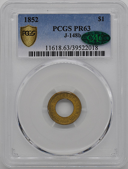 Picture of 1852 RING G$1 J-148B PR63 