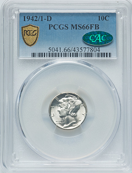 Picture of 1942/1-D MERCURY 10C MS66 FB