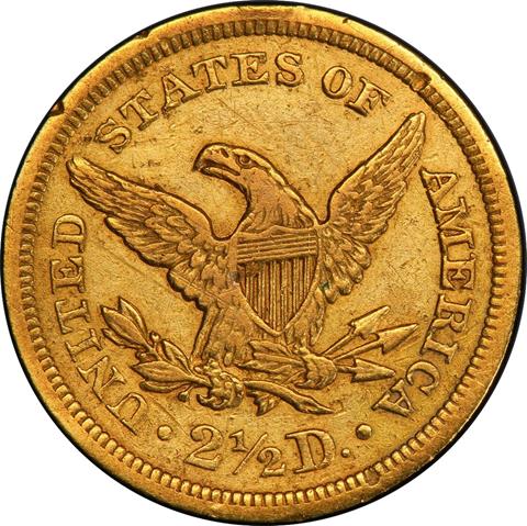 Picture of 1841 LIBERTY HEAD $2.5 MS35