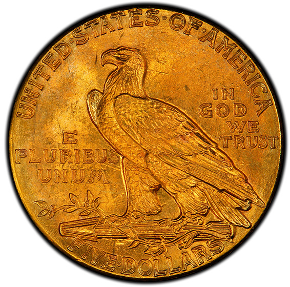 1929 INDIAN HEAD $5 MS65
