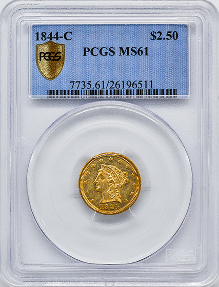 Picture of 1844-C LIBERTY HEAD $2.5 MS61 