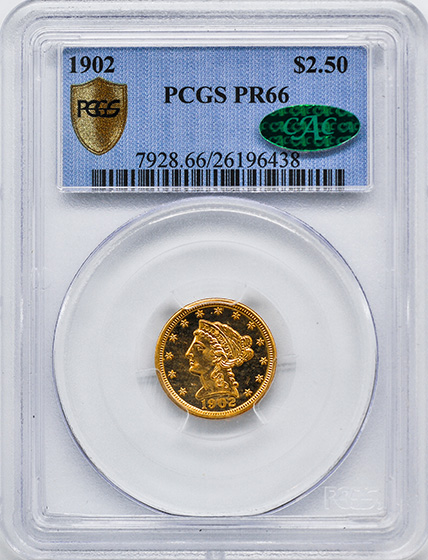 Picture of 1902 LIBERTY HEAD $2.5 PR66 