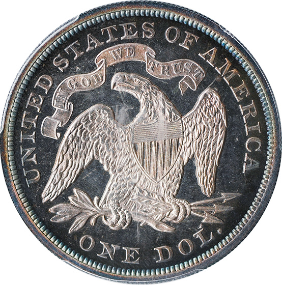 Picture of 1873 LIBERTY SEATED S$1, MOTTO PR66 Cameo