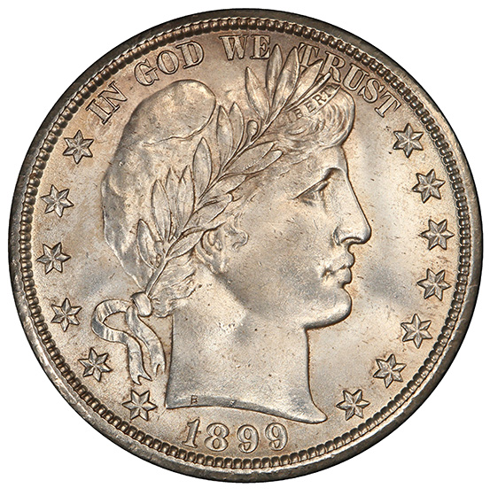 Picture of 1899-O BARBER 50C MS65 
