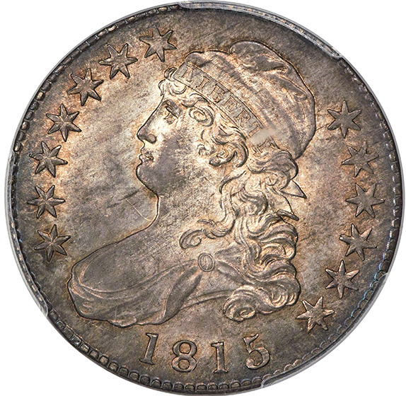 1815 CAPPED BUST 50C MS65