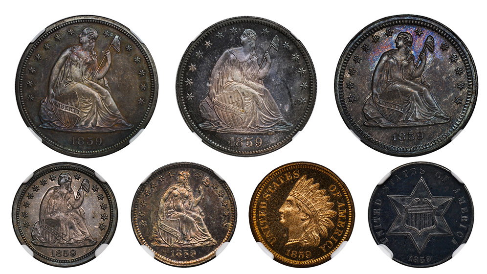 1859 PROOF SET Rare Coin Wholesalers, a S.L.Contursi Company