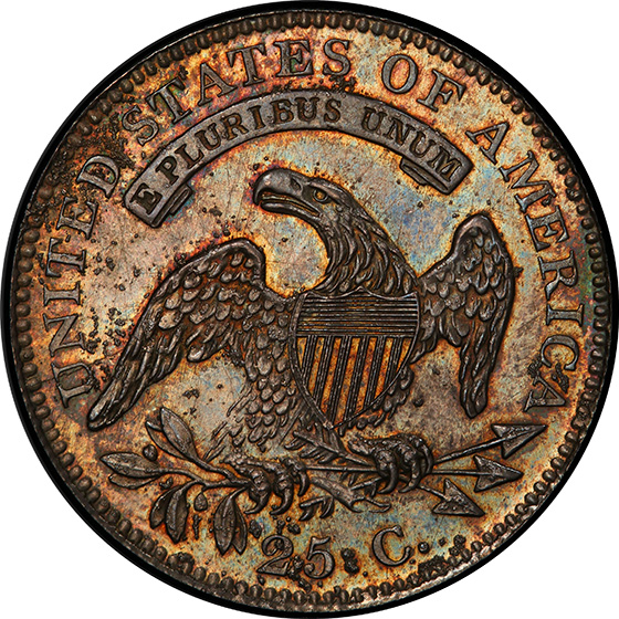 Picture of 1827/3 CAPPED BUST 25C, RESTRIKE PR66 