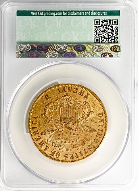 Picture of 1861-S LIBERTY HEAD $20 MS55