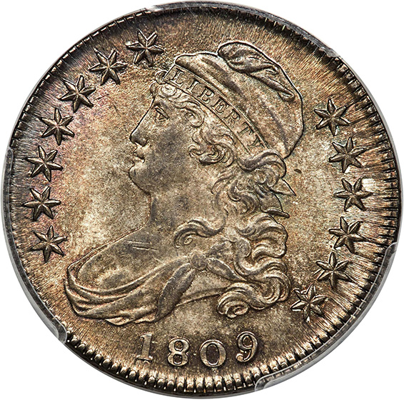 1809 CAPPED BUST 50C MS65+