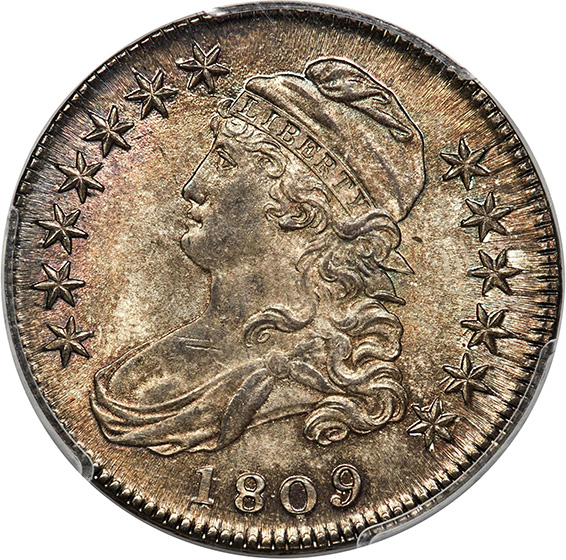 Picture of 1809 CAPPED BUST 50C MS65+