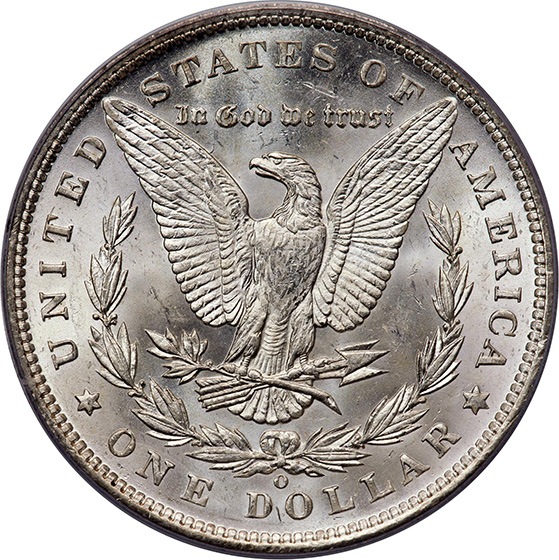 1896-O MORGAN S$1 MS64