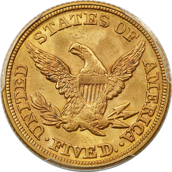 Picture of 1855 LIBERTY $5 MS64+