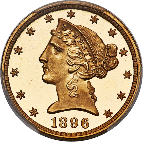 1896 LIBERTY $5 PR66 DCAM