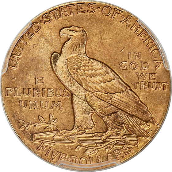 1913-S INDIAN HEAD $5 MS64