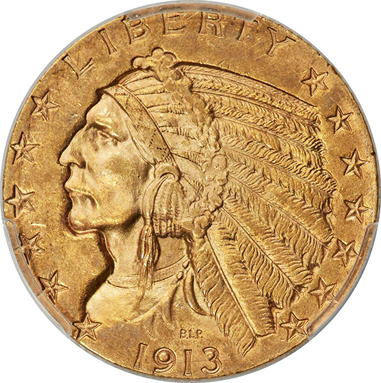 Picture of 1913-S INDIAN HEAD $5 MS64