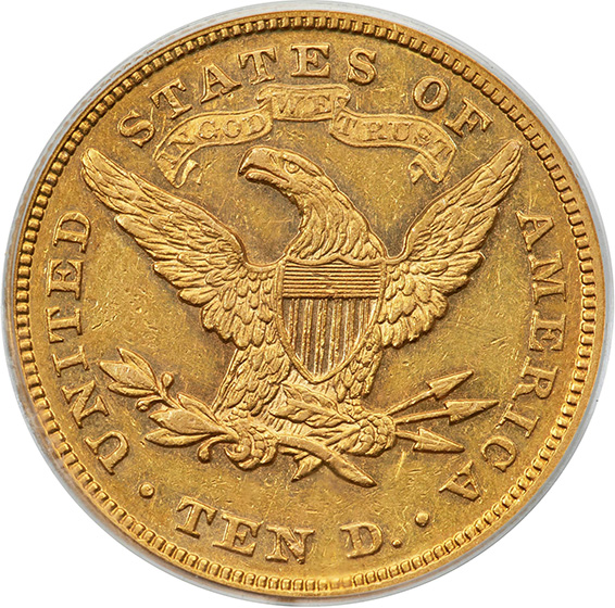 1873 LIBERTY HEAD $10 MS55