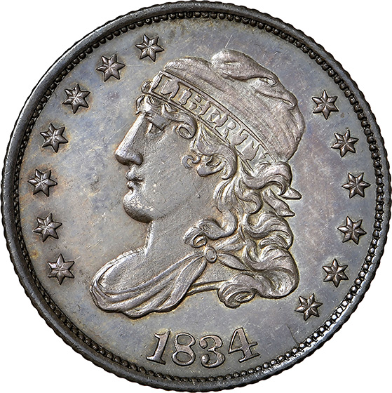 Picture of 1834 CAPPED BUST H10C PR66+ 