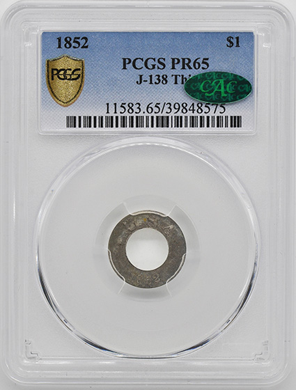 Picture of 1852 G$1 J-138 THIN PR65 