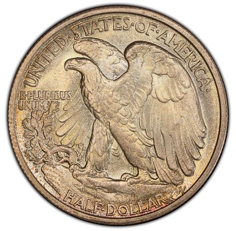 Picture of 1921-D WALKING LIBERTY 50C MS65+