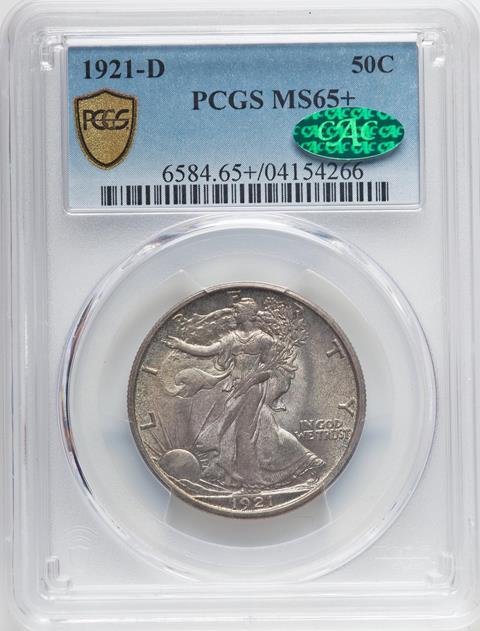 Picture of 1921-D WALKING LIBERTY 50C MS65+