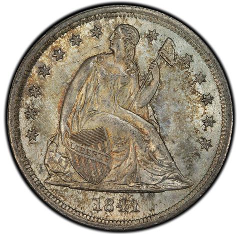 1841 LIBERTY SEATED S$1 MS64