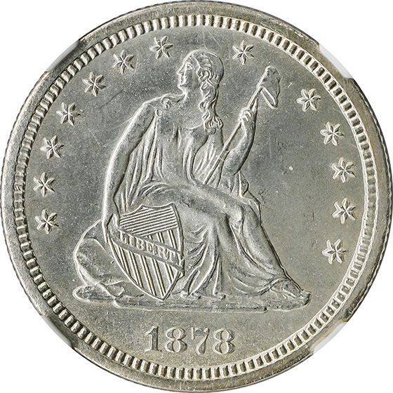 Picture of 1878-S LIBERTY SEATED 25C, MOTTO MS65 