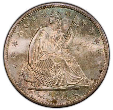 Picture of 1874-S LIBERTY SEATED 50C MS66+