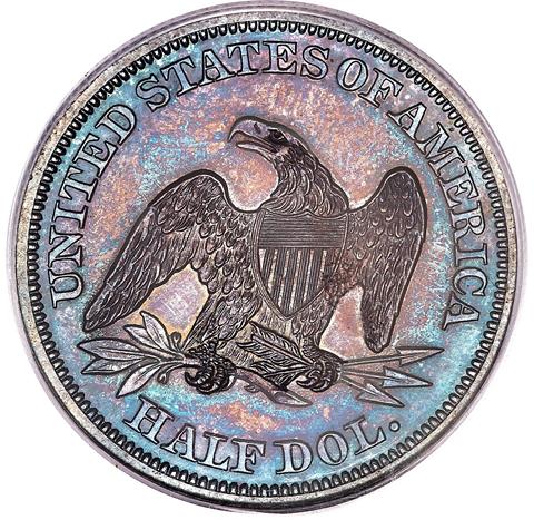 1846 LIBERTY SEATED 50C PR65