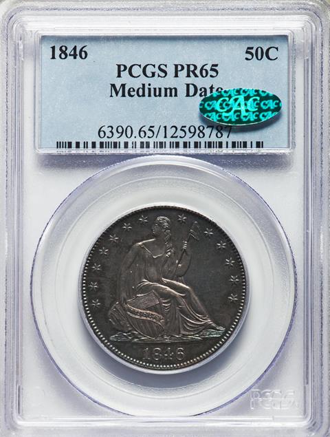 Picture of 1846 LIBERTY SEATED 50C PR65