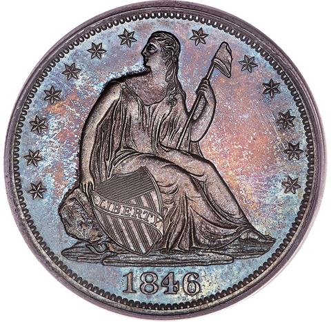 Picture of 1846 LIBERTY SEATED 50C PR65